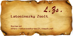 Latosinszky Zsolt névjegykártya